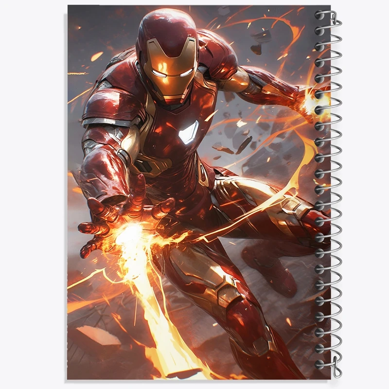 دفتر طراحی 50 برگ خندالو طرح مرد آهنی مارول (Marvel) کد F4752