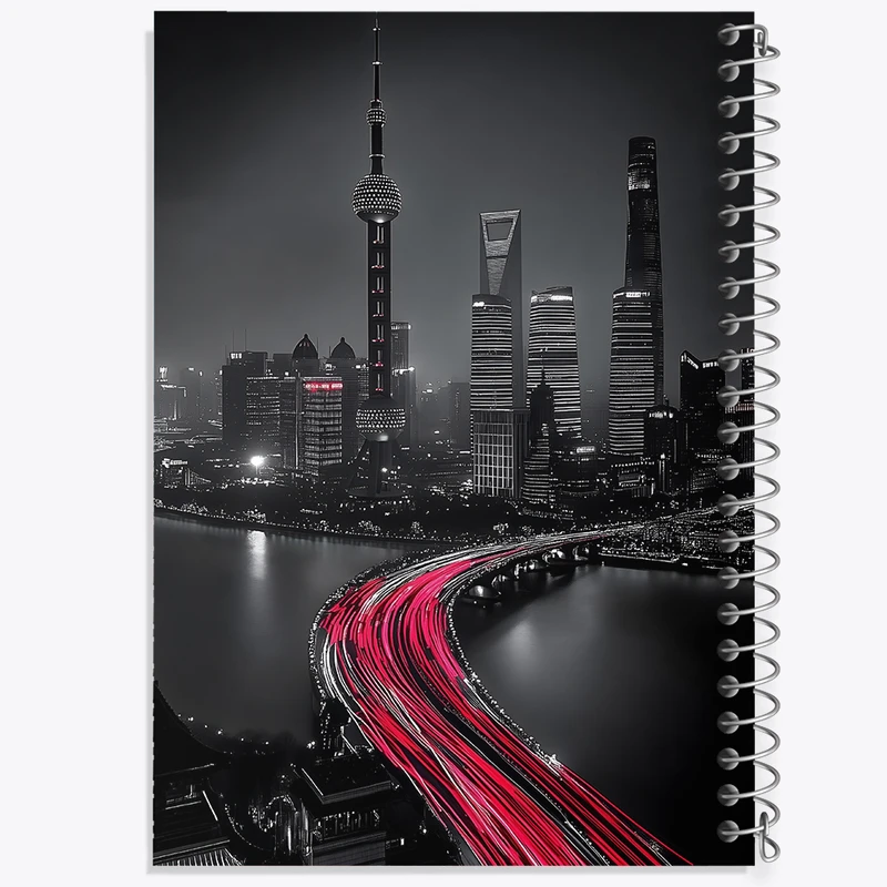 دفتر مشق 50 برگ خندالو طرح آسمان شب های شانگهای کد N7711