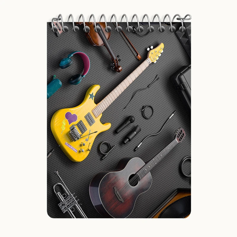 دفتر یادداشت 50 برگ خندالو طرح آلات موسیقی کد N8101