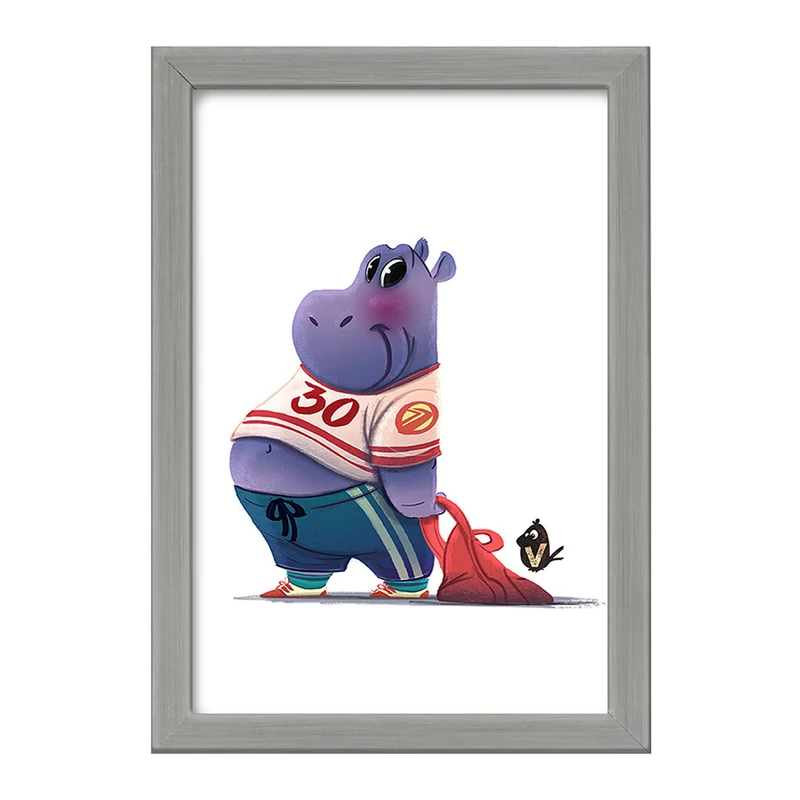 تابلو خندالو طرح اسب آبی کد F914