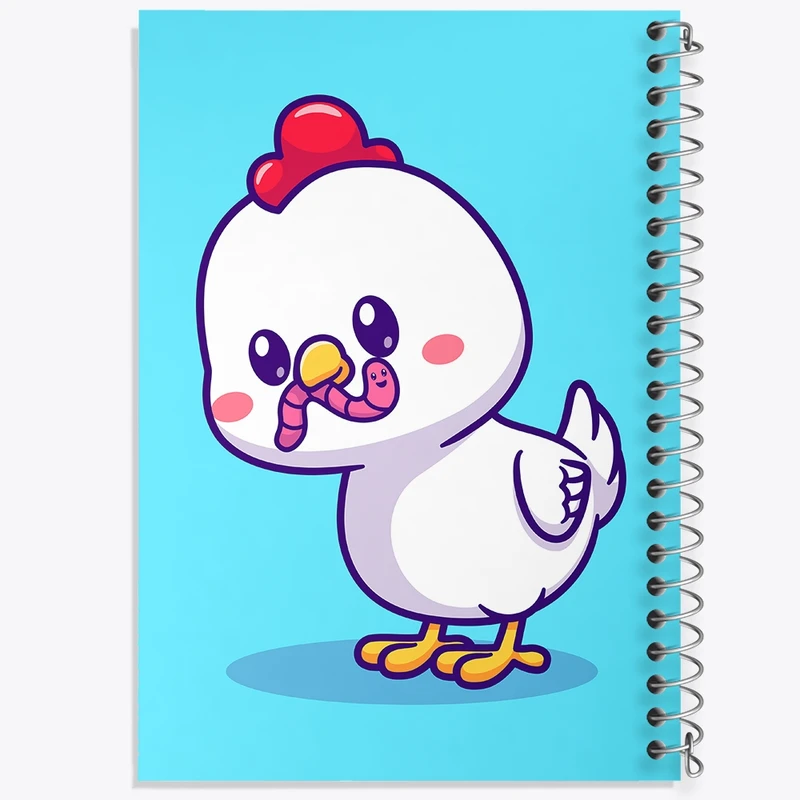 دفتر طراحی 50 برگ خندالو طرح حیوانات بامزه خروس کد 29673