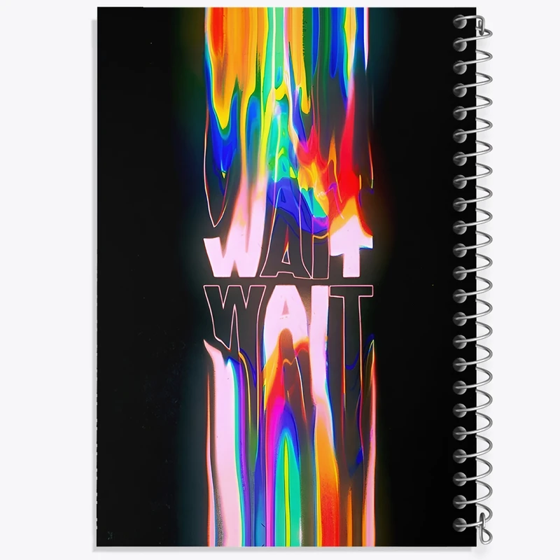 دفتر ژورنال نویسی 50 برگ خندالو مدل نقطه ای طرح Wait کد F10670