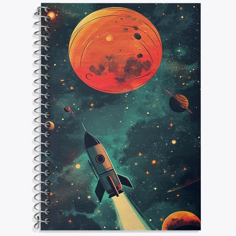 دفتر لغت 50 برگ خندالو طرح کهکشان کد F3037