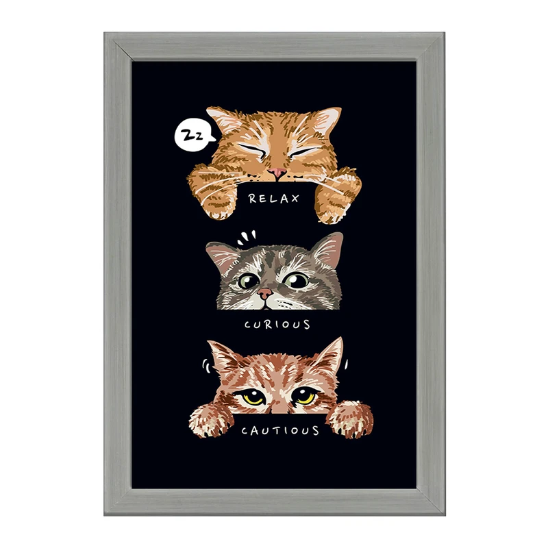 تابلو خندالو طرح گربه (Cat) کد F1473