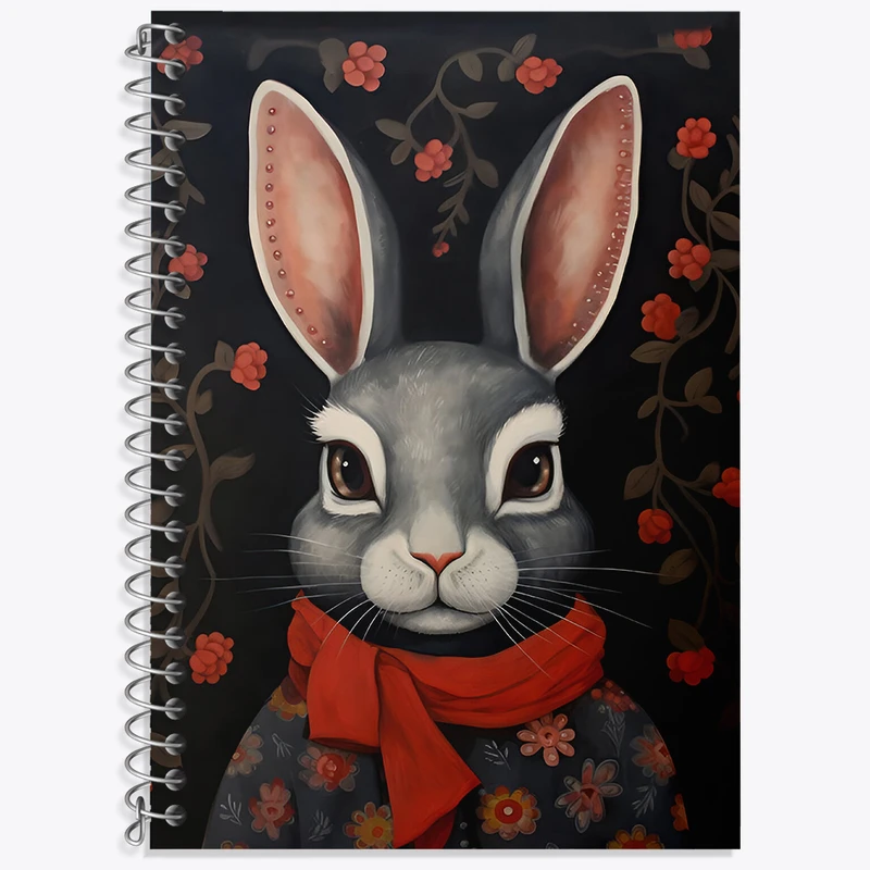 دفتر زبان دوخط 50 برگ خندالو طرح خرگوش کد F4825