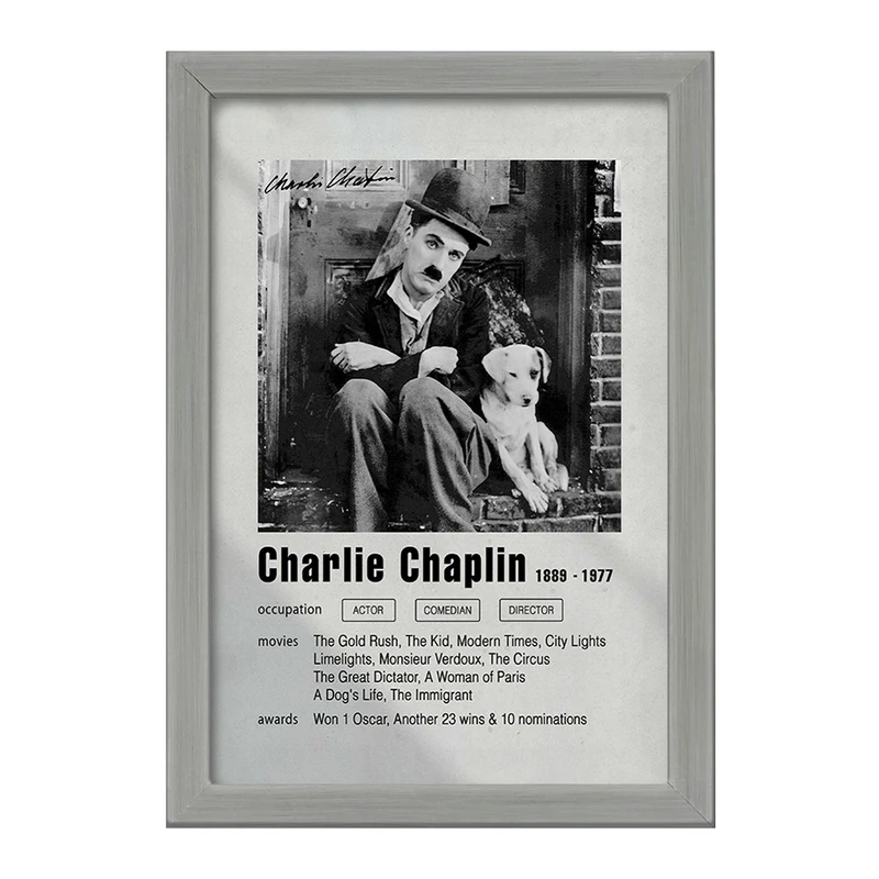 تابلو خندالو طرح چارلی چاپلین (Charles Chaplin) کد F11199