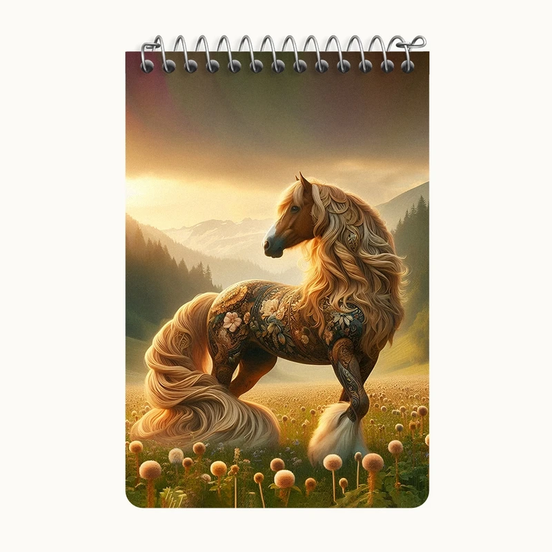 دفتر یادداشت 50 برگ خندالو طرح اسب کد F5894