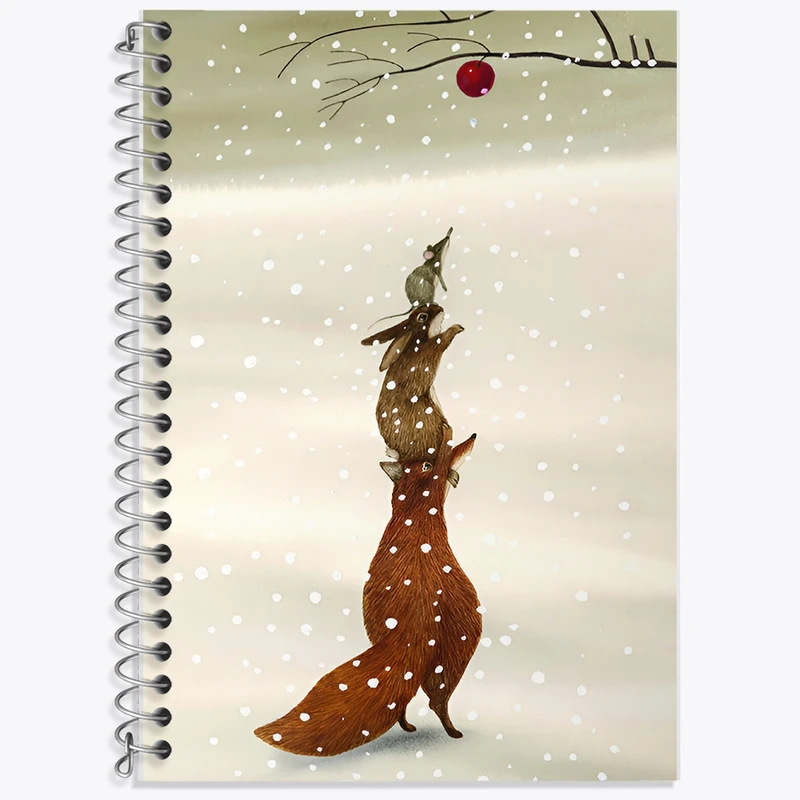 دفتر زبان 50 برگ خندالو مدل سه خط طرح حیوانات بامزه کد F8718