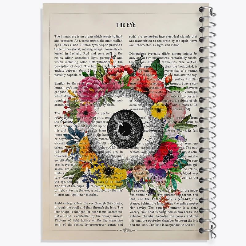 دفتر مشق 50 برگ خندالو طرح چشم (Eye) کد F14046