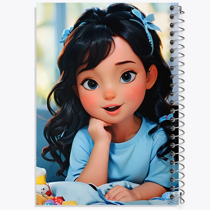 دفتر شطرنجی 50 برگ خندالو طرح دخترانه کد F8587