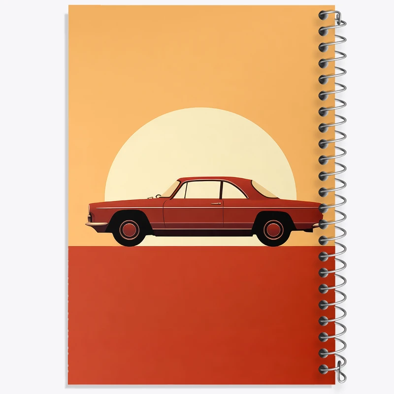 دفتر مشق 100 برگ خندالو طرح ماشین کلاسیک کد F3024