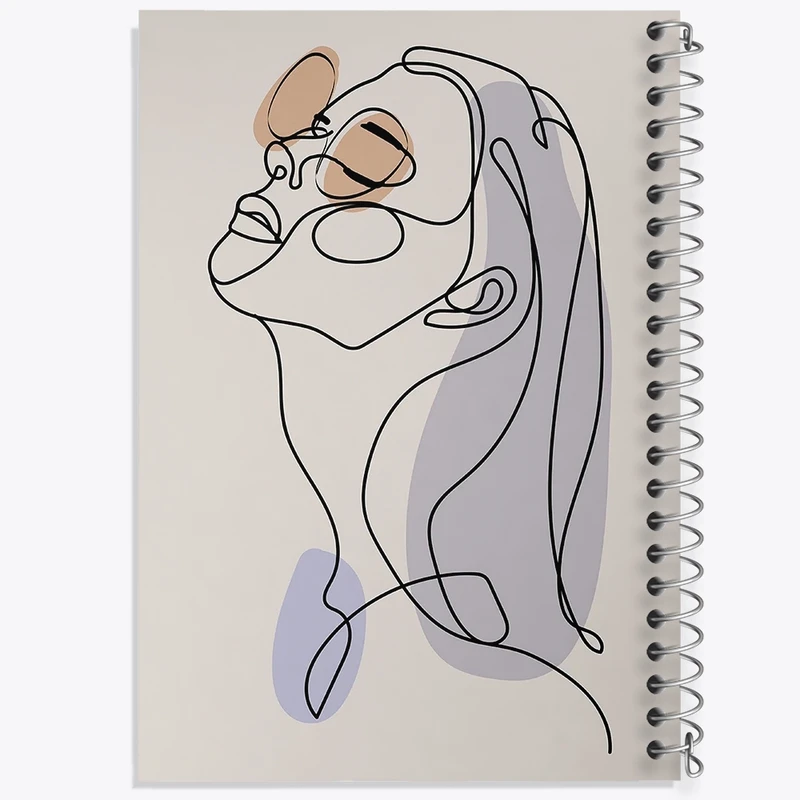 دفتر طراحی 50 برگ خندالو طرح دخترانه مینیمال کد N1217