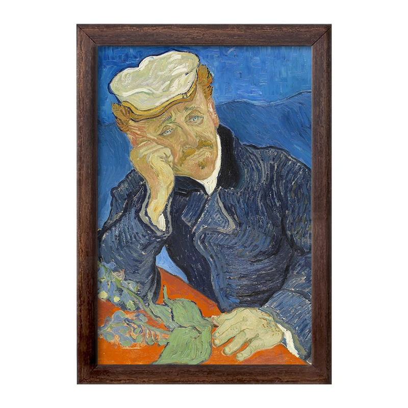 تابلو خندالو طرح پرتره دکتر گاچه ونسان ونگوگ (Van Gogh) کد 36807