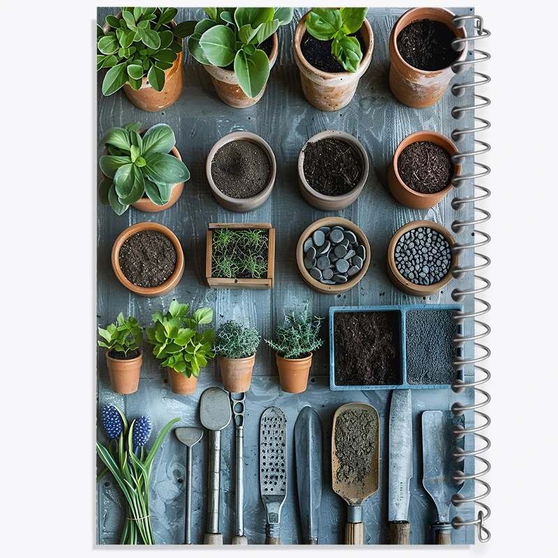 دفتر ژورنال نویسی 50 برگ خندالو مدل نقطه ای طرح گل و گل کاری کد F10418