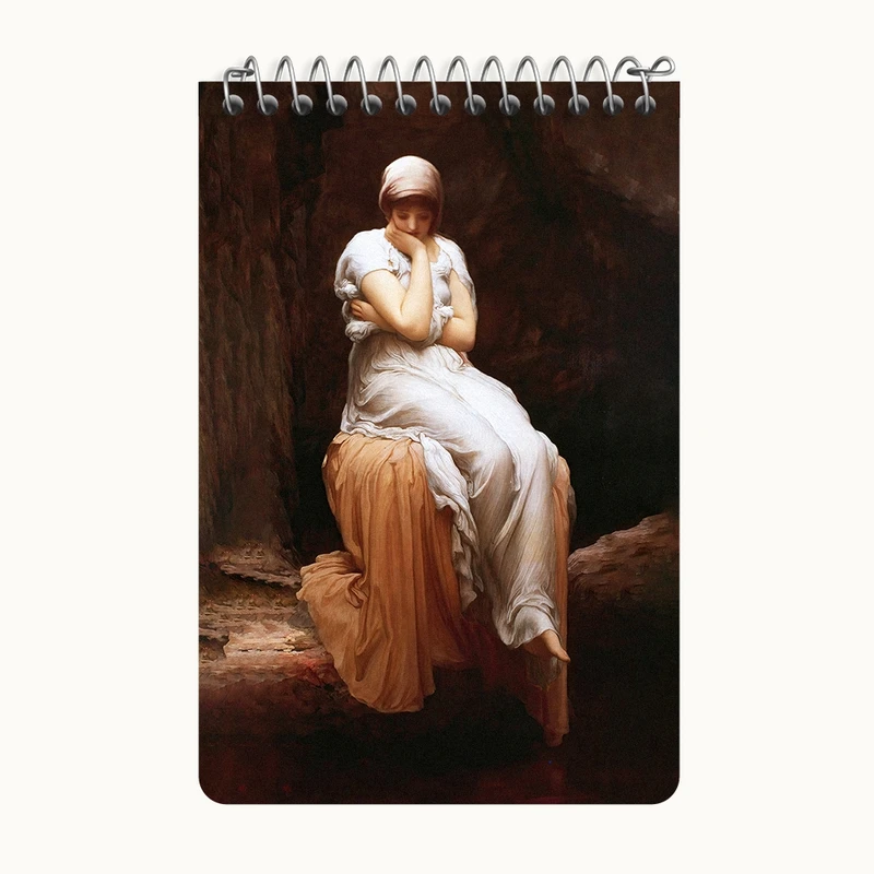 دفتر یادداشت 50 برگ خندالو طرح نقاشی تنهایی اثر فردریک لیتون کد F12264