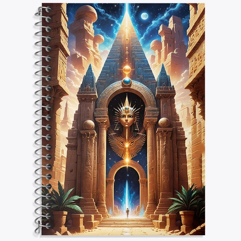 دفتر زبان دوخط 50 برگ خندالو طرح مصر کد F4841