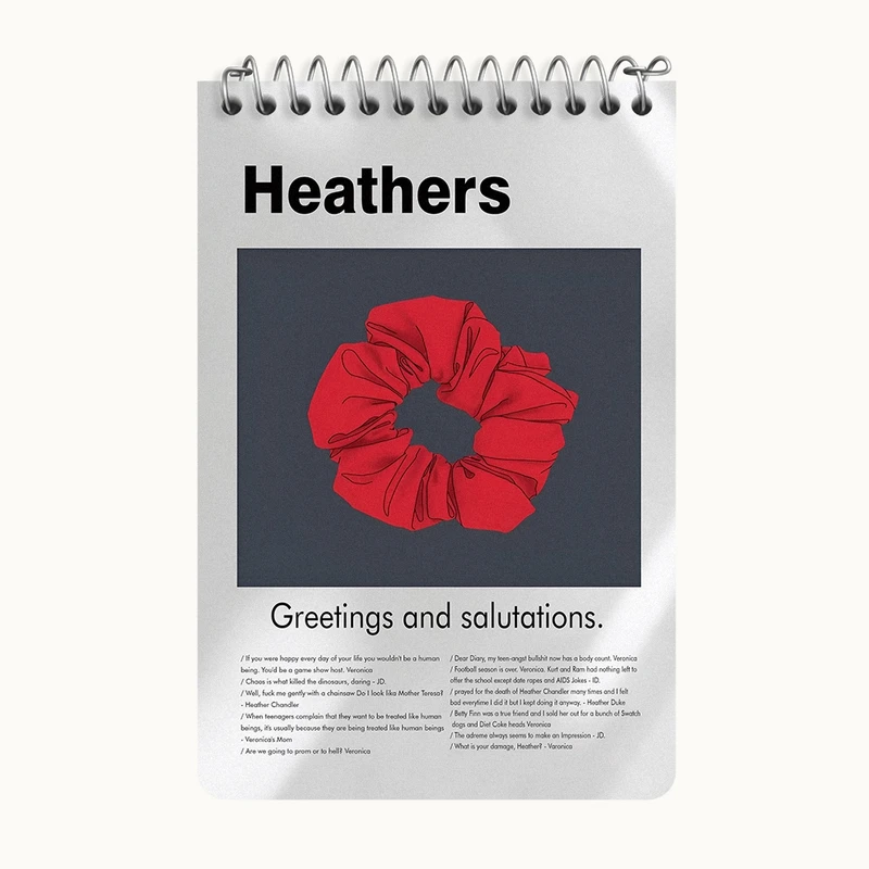 دفتر یادداشت 50 برگ خندالو طرح Heathers کد F13810