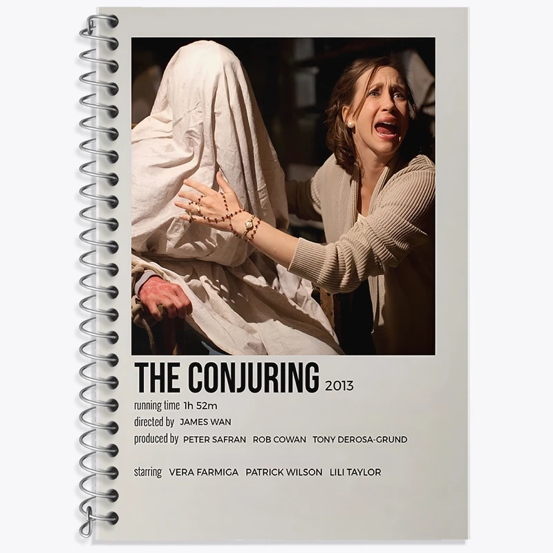 دفتر زبان 50 برگ خندالو مدل سه خط طرح احضار (The Conjuring) کد F12986