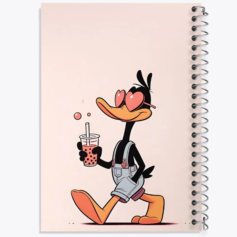 دفتر طراحی 50 برگ خندالو طرح دافی داک کد F3291