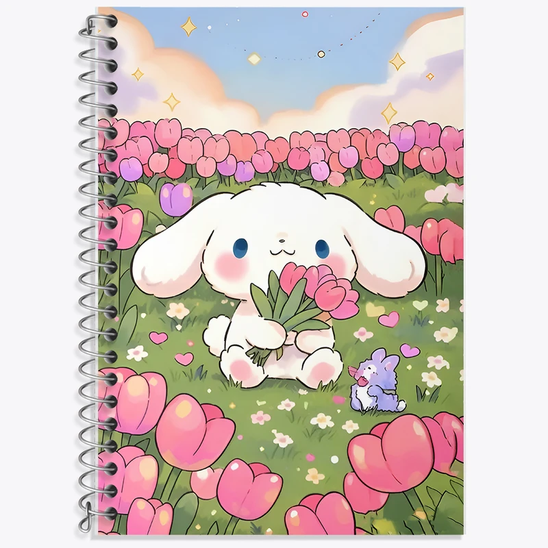 دفتر زبان 50 برگ خندالو مدل دو خط طرح خرگوش بامزه کد F12709