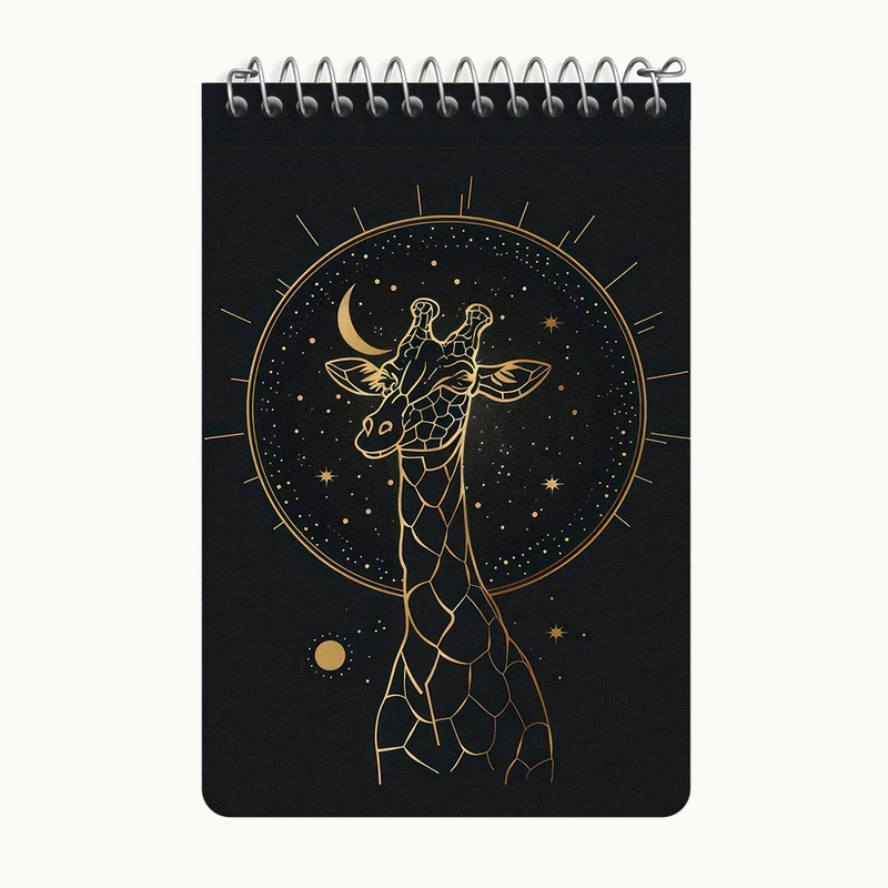 دفتر یادداشت 50 برگ خندالو طرح زرافه مینیمال کد F3090