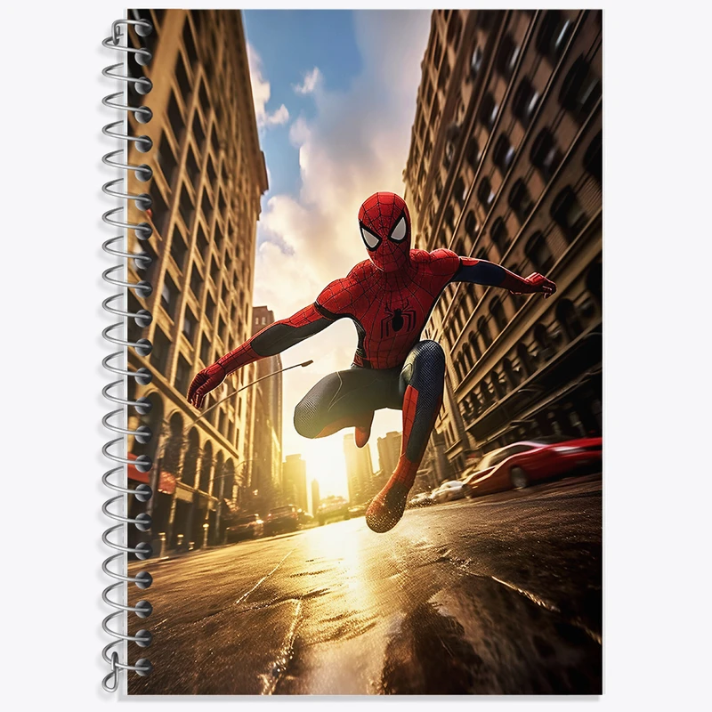 دفتر زبان دوخط 50 برگ خندالو طرح مرد عنکبوتی کد F10745