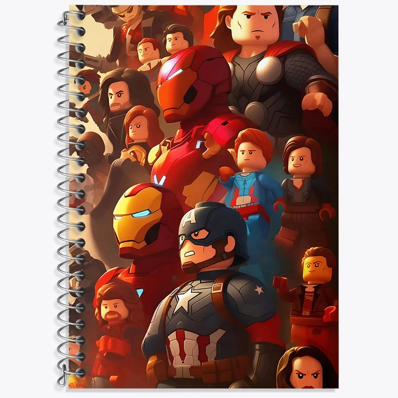 دفتر نت موسیقی 50 برگ خندالو طرح لگو شخصیت های مارول (Marvel Lego) کد N8351