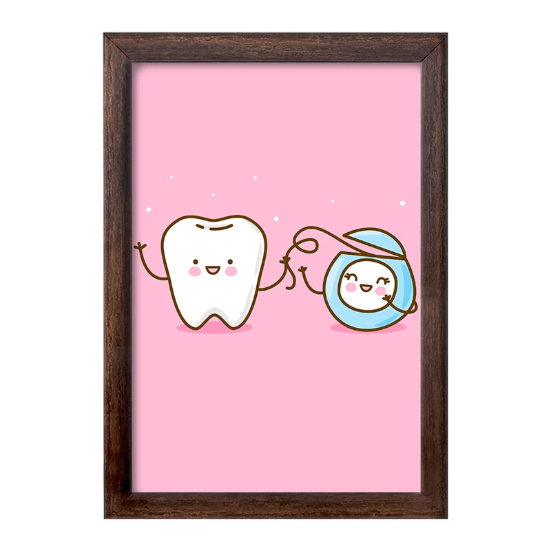 تابلو خندالو طرح دندان و دندان پزشکی کودکانه کد 36726