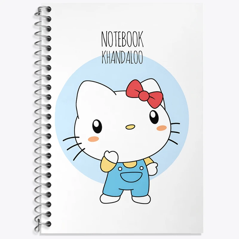 دفتر زبان 50 برگ خندالو مدل سه خط طرح هلو کیتی (Hello Kitty) کد N7824