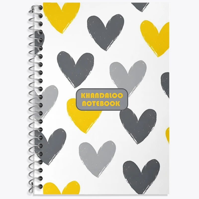 دفتر لغت 50 برگ خندالو طرح پترن قلبی کد N6068