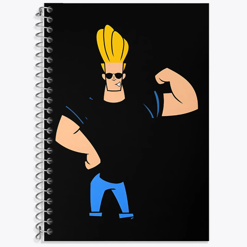 دفتر زبان دوخط 50 برگ خندالو طرح جانی براوو (Johnny Bravo) کد F8863