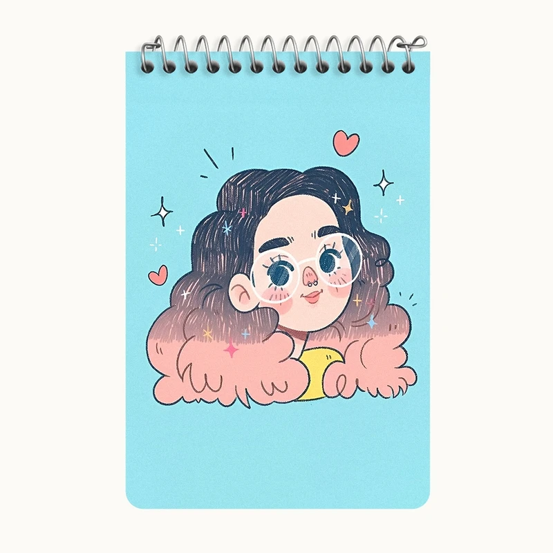 دفتر یادداشت 50 برگ خندالو طرح دخترانه کد F7435