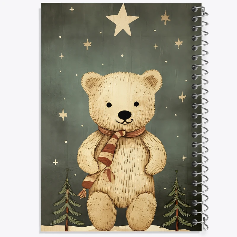 دفتر ژورنال نویسی 50 برگ خندالو مدل نقطه ای طرح خرس بامزه کد F8842