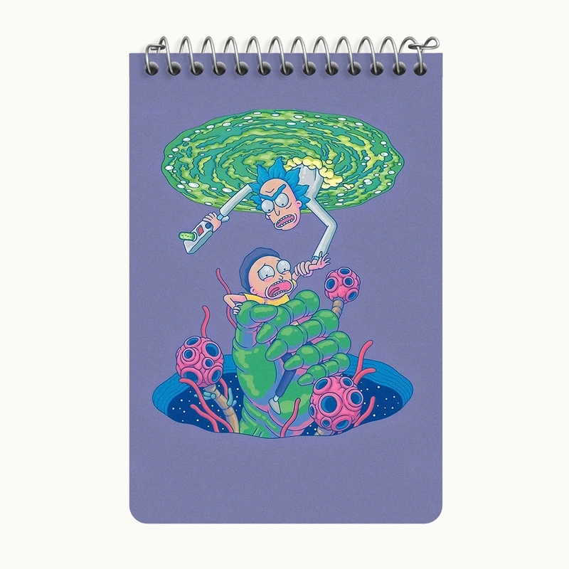 دفتر یادداشت 50 برگ خندالو طرح ریک و مورتی (Rick and Morty) کد F4017