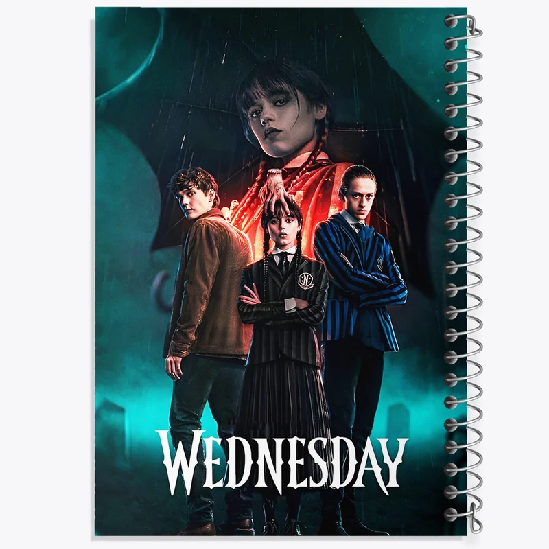 دفتر مشق 50 برگ خندالو طرح ونزدی (Wednesday) کد F4953