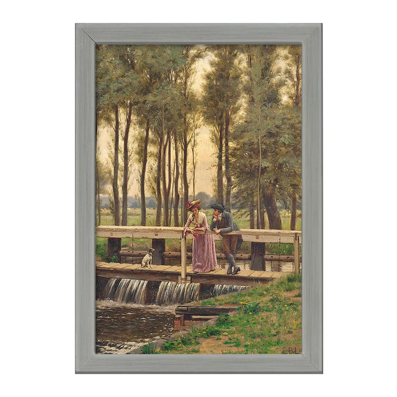 تابلو خندالو طرح نقاشی محل امتحان اثر ادموند بلر لیتون کد F12473