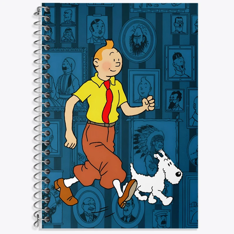 دفتر زبان 50 برگ خندالو مدل دو خط طرح تن تن (Tintin) کد F10338