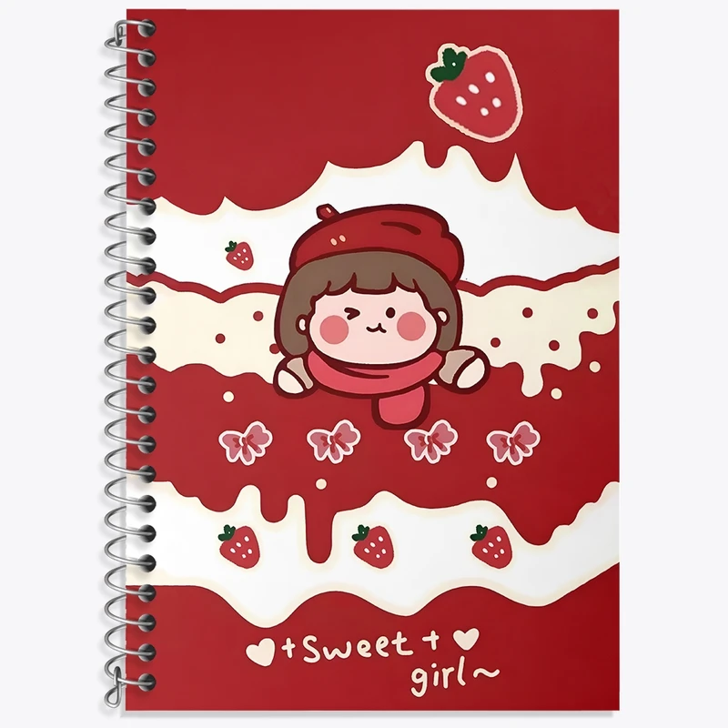 دفتر زبان 50 برگ خندالو مدل سه خط طرح دخترانه کد N7158