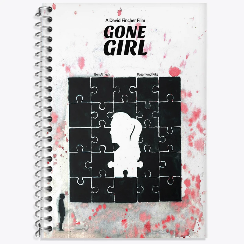 دفتر زبان دوخط 50 برگ خندالو طرح دختر گمشده (Gone Girl) کد F11345
