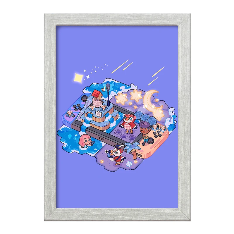 تابلو خندالو طرح بازی انیمال کراسینگ (Animal Crossing) کد 32675