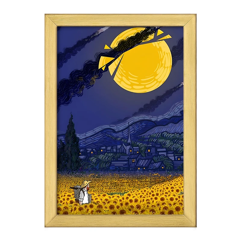 تابلو خندالو طرح ونسان ونگوگ کد F3927