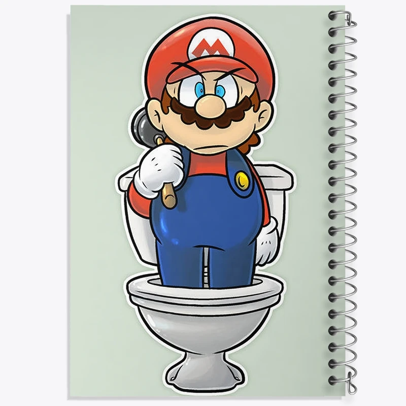 دفتر طراحی 50 برگ خندالو طرح (Mario) بازی سوپر ماریو کد 31517