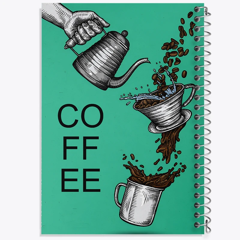 دفتر مشق 100 برگ خندالو طرح قهوه (COFFEE) کد F11046