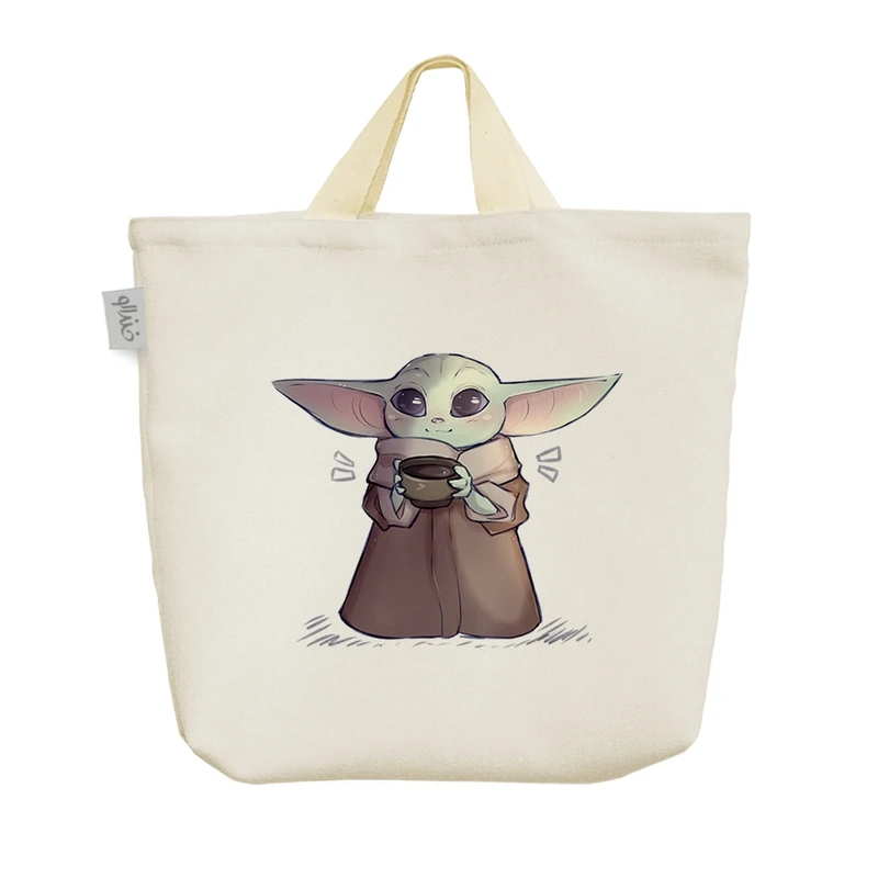 ساک خرید خندالو مدل بیبی یودا (Baby Yoda) کد H2889