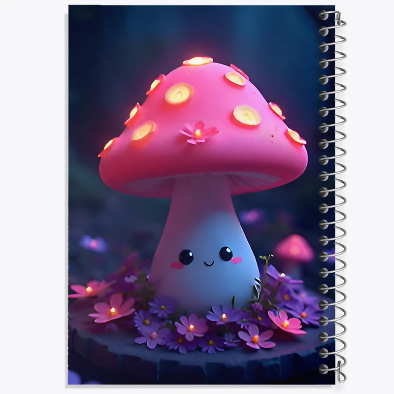 دفتر مشق 50 برگ خندالو طرح قارچ بامزه کد F9546