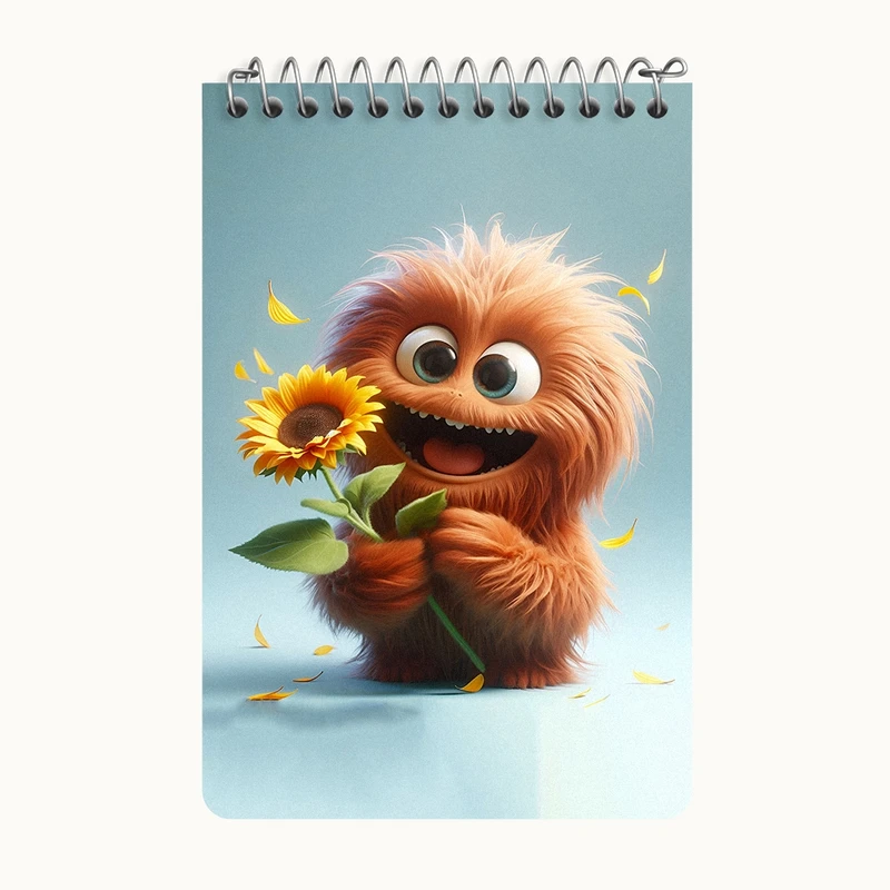 دفتر یادداشت 50 برگ خندالو طرح هیولای کیوت کد F6287