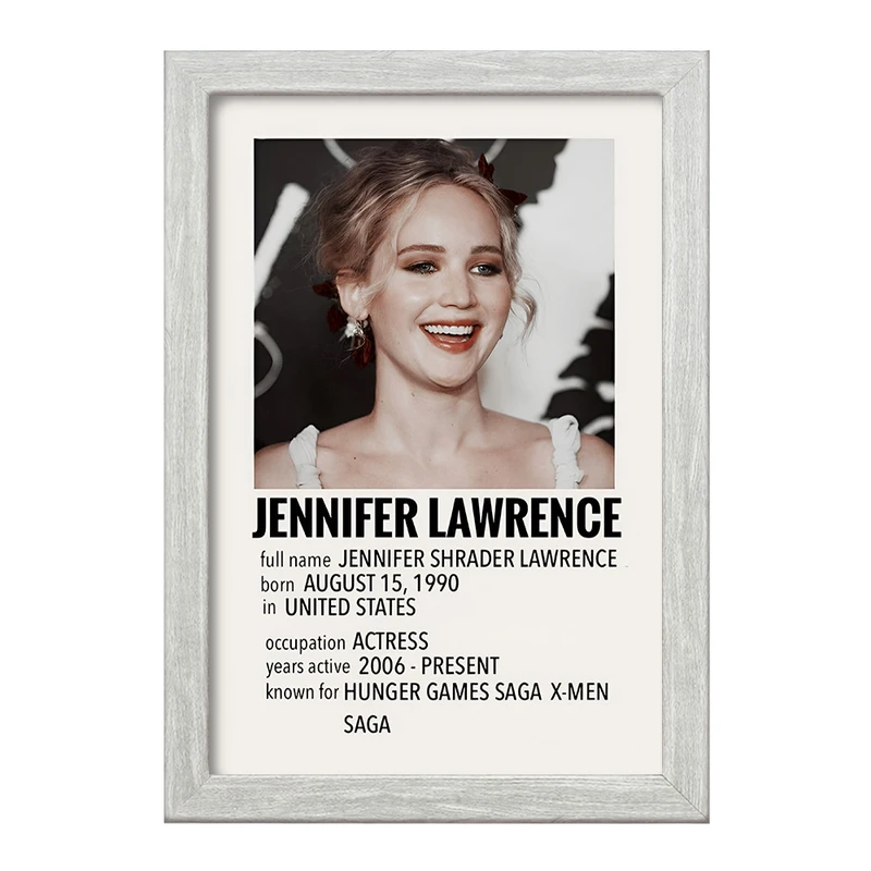 تابلو خندالو طرح جنیفر لارنس (Jennifer Lawrence) کد F13344