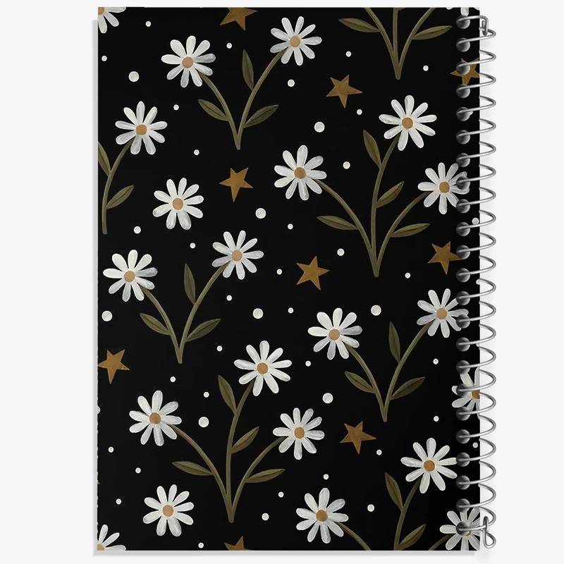 دفتر شطرنجی 50 برگ خندالو طرح پترن گل گلی کد N6073