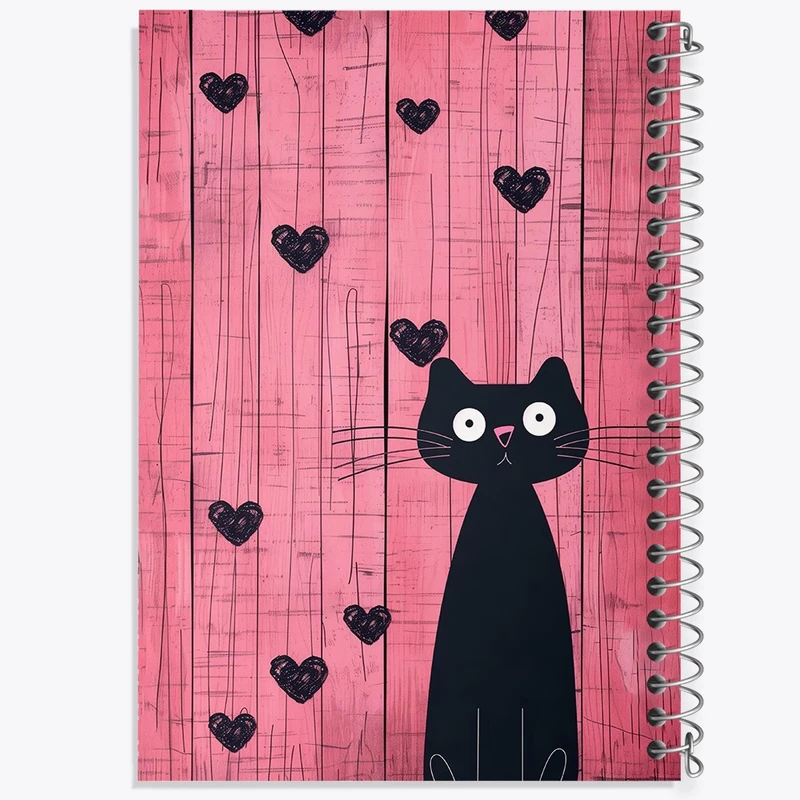 دفتر طراحی 50 برگ خندالو طرح گربه بامزه کد N4119