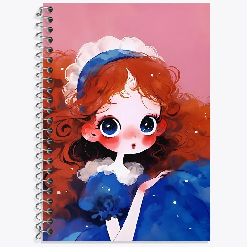 دفتر زبان دوخط 50 برگ خندالو طرح دخترانه کیوت کد N7135